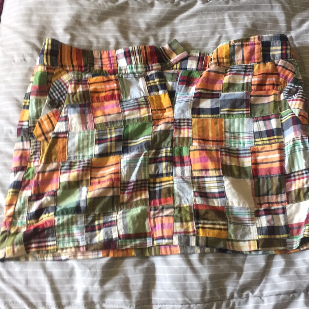 J Crew plaid mini-skirt